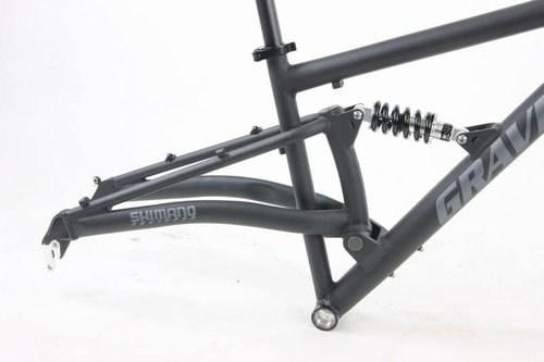 Gravity FSX 29 inch Wheel Aluminum Dual Suspension Mountain Bike ATB Bike Frame (Satin Nautical Blue, 15 inch = Small fits* 5'6" to 5'9")