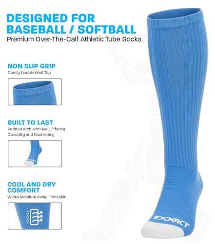 Youth Baseball Socks and Belt Combo Small Columbia Blue - Kids Sports Gear