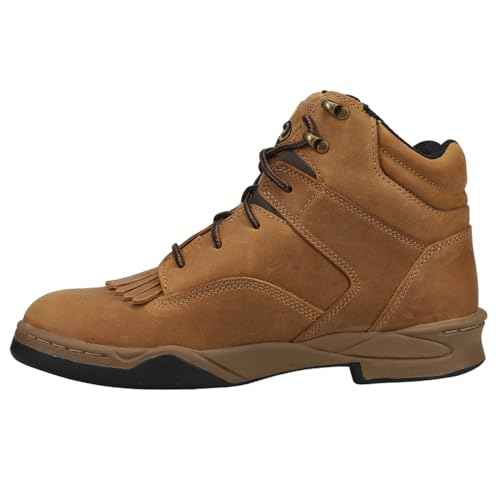 ROPER Mens Horseshoe Kiltie 5 Inch Slip Resistant Steel Toe Work/Duty - Brown