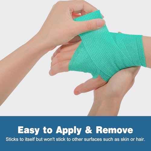 12 Pack Self Adhesive Bandage Wrap, 2" X 5 Yards Color Vet Wrap, Ankle Tape, Elastic Cohesive Bandage Wrap, Athletic Tape