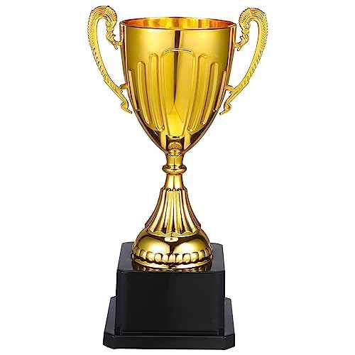 NOLITOY Gold Awards Trophy, Plastic Trophy Cup Rewards Winning Prize for Sports Tournaments Birthday Party Competitions Spelling Bee