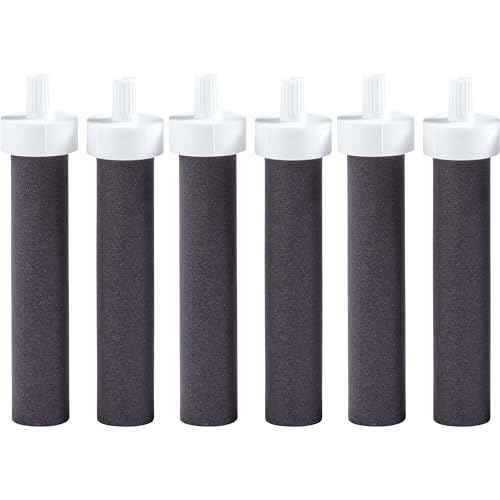 Brita Water Bottle Replacement Filters, BPA-Free, Replaces 1,800 Plastic Water Bottles a Year, Lasts Two Months or 40 Gallons, Includes 6 Filters