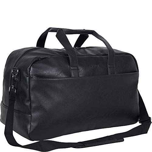 Kenneth Cole REACTION Port Stanley Duffel Pebbled Vegan Leather Carry on Shoulder Duffle Travel Bag