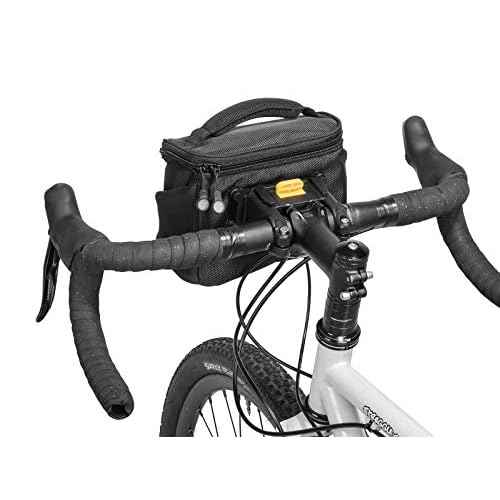 Topeak Compact Handlebar Bag & Pack with Fixer 8 ? 2L Convertible Bike Handlebar Bag & Waist Pack with Rain Cover, QuickClick Mount, Divided Pockets & 1800D Nylon Construction ? Fits 25.4?31.8 mm Bars
