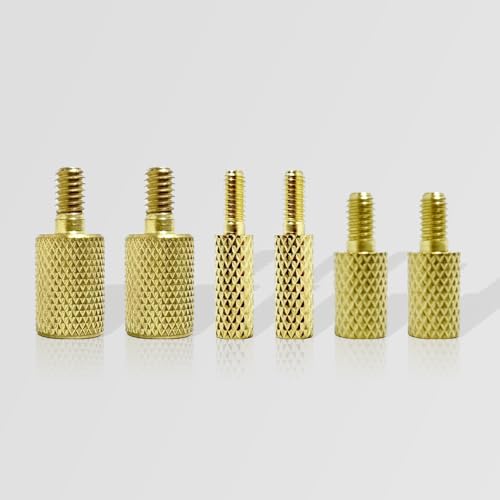Brass Thread Adapters Set 5-40 to 8-32, 8-32 to 5/16-27 & 10-32 - 2 Each Type, 6 Pieces with Storage Case - Compatible with Gun Cleaning Tools