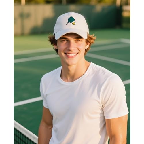 Pickleball Hat, Pickleball Gift for Men Women, Adjustable Embroidered Baseball Cap