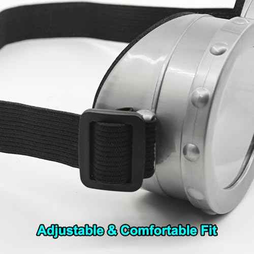 2PCS Round Goggles Glasses for Halloween Cosplay Costume Accessories - Adjustable Steampunk Goggles for Adults Men, Women - Perfect for Halloween, Costume Parties, and Themed Events