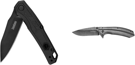 Kershaw Appa Folding Tactical Pocket Knife, SpeedSafe Opening, 2.75 inch Black Blade and Handle, Small, Lightweight Every Day Carry