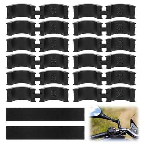 12 Pcs Bicycle Handlebar Rubber Gasket Fits 22.2/25.4 To 31.8 mm und 2 Rubber DIY Gasket, Anti-Vibration Anti-Slip Handlebar Stem Shim Spacer Adapters Bike Stem Spacers for Mountain Road Bikes