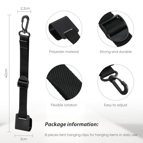 Tent Hanging Clips for Camping and Booth Displays - Set of 5 - Canopy Tent Clips