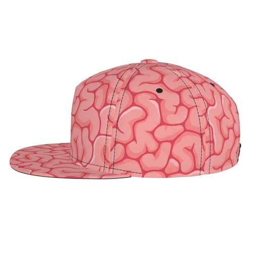 Funny Brain One Size Snapback Hat Trucker Cap - Hip Hop Style Adjustable Baseball Cap for Men Women