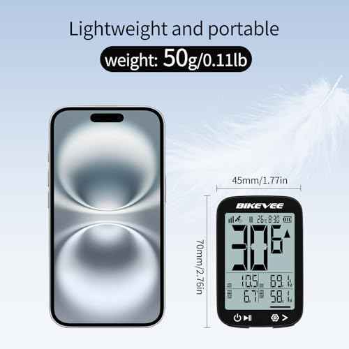 Bike Speedometer GPS Wireless Cycling Computer ? Auto Start/Stop, Auto Backlight, Waterproof Bicycle Odometer MPH KM/H, 2.4" LCD Display