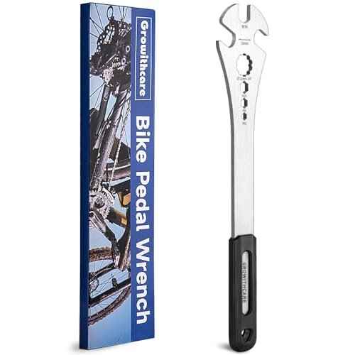 15mm Bike Pedal Wrench - Extra Long 15" Handle with Non-Slip Grip, Durable Chromoly Steel Bicycle Pedal Removal Tool for Road/Mountain/E-Bike Pedal Installation & Repair (Professional Grade)