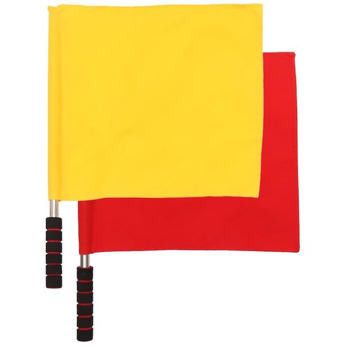 BESPORTBLE Volleyball Flags Line Judge: 2 Pcs Training Referee Flags with Stainless Steel Sponge Handle for Linesman, Sports Events, Volleyball, Track and Field