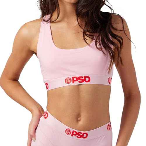 PSD Womens Vday Racer Back Sports Bra for Women - Premium Modal Fabric 3 Pack - Mixed Print Womens Sports Bras for Comfort and Support.