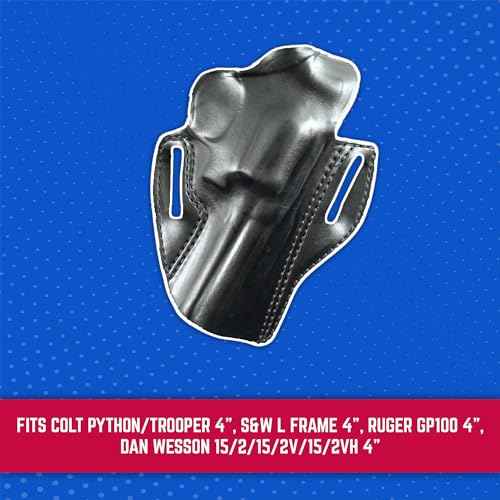 DeSantis Speed Scabbard, Right, Black, COLT Python, Trooper 4", S&W L Frame 4", DAN Wesson 15/2,15/2V,15/2VH 4", Ruger GP100 4"