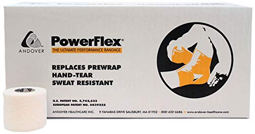 Powerflex 2-inch Self-Adhesive Athletic Tape - 6 White Rolls
