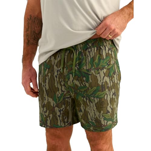 Nomad Men's Hobcaw Performance Camo Hunting Shorts XL Mossy Oak Greenleaf
