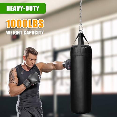 20-Inch Stainless Steel Punching Bag Chain with Carabiners - Heavy Duty Adjustable