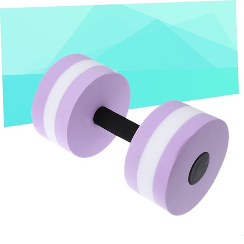 Toddmomy Eva Foam Water Floating Dumbbells for Pool Aquatic Swim Weights Barbell Hand Bar Water Aerobics Dumbbells