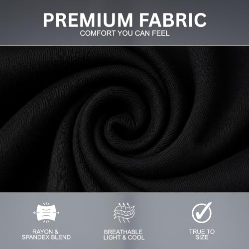 Ekkovision Men's Fitted Black Scoop Neck T-Shirt Large - Lightweight Cotton Blend