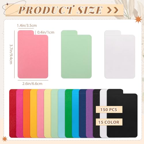 150 Card Dividers for Storage Box - 15 Colors, Rigid, Multi-Use Organizer