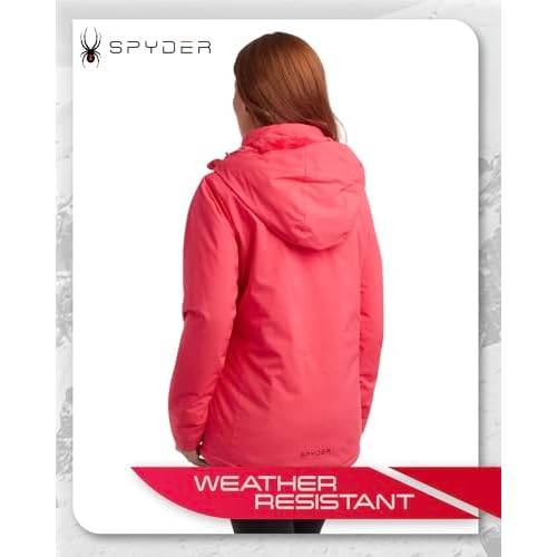 Spyder Womens Ski Jacket - Faux Fur Lined Insulated 3 in 1 Puffer Jacket - Reversible Quilted Winter Coats for Women