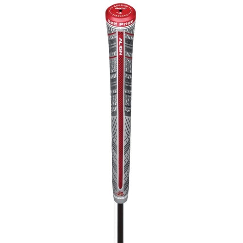 Golf Pride MCC Plus4 ALIGN Golf Club Grip - All-Weather Hybrid Grip with Raised Ridge Technology & Larger Lower Hand - Brushed Cotton Cord & Pebbled Texture - Midsize