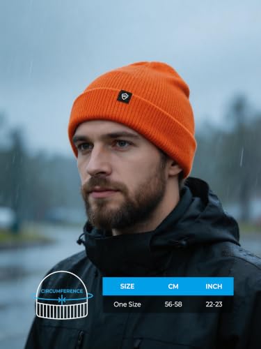 DexShell Waterproof Beanie Hat - Black Thermal Fleece-Lined Winter Cap