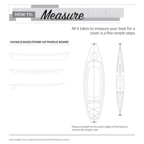 Classic Accessories Stellex Canoe, Kayak and Stand-Up Paddleboard Cover, Fits up to 12'L, Model 1