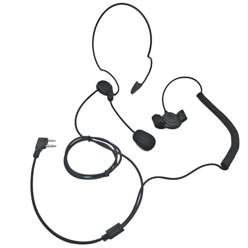 Two-Way Radio Earpiece with Behind-The-Head Headset and PTT for Midland GXT LXT GMRS
