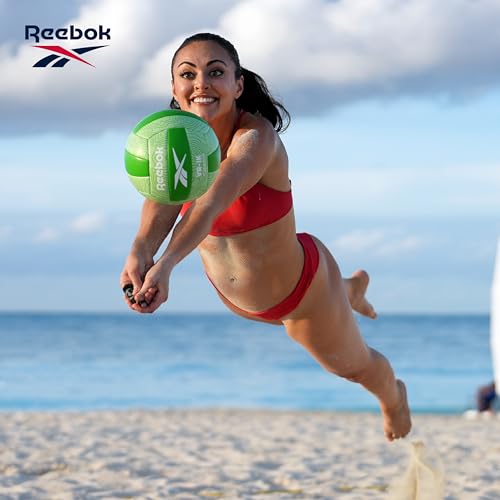 Reebok VR-1K Cushion Synthetic Volleyball, Sturdy and Easy to Handle, (Green, Size 5)
