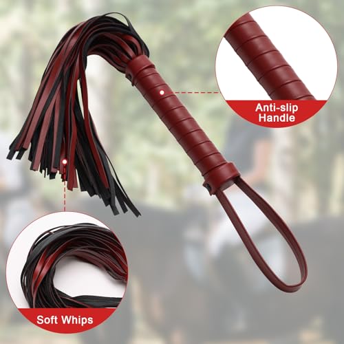 Horse Riding Crop with PU Leather Handle 18-20 Inches Equestrian Whip
