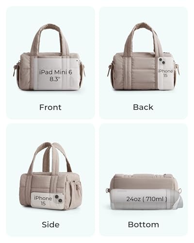 BAGSMART 5L Mini Puffy Gym Bag for Women - Travel, Yoga & Duffle