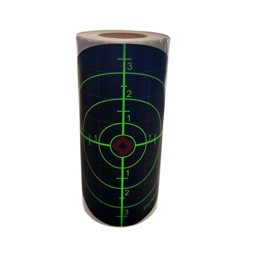 PISTEP Splatter Shooting Targets 6 Inch Reactive Paper Target Stickers 100 Self Adhesive Target Roll for BB Gun, Pellet Gun, Airsoft, Rifle Indoor and Outdoor Shooting Range