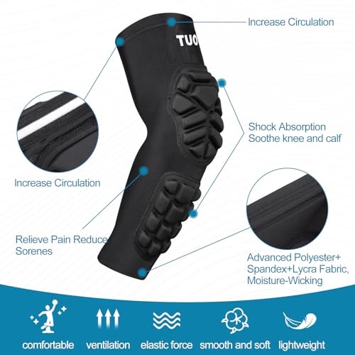 Large Padded Arm Sleeves for Adult Football Volleyball Elbow Forearm Pads - Zwlebblack