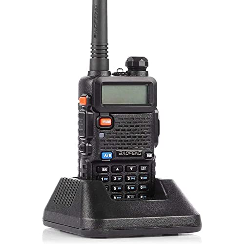 Baofeng UV-5R Dual Band Two Way Radio Handheld Ham Radio Long Range Walkie Talkies Pack of 6 for Hiking Camping Hunting Skiing Trip(Black)