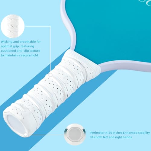 Lightweight Pickleball Paddles Set of 4 for Beginners with Balls & Backpack