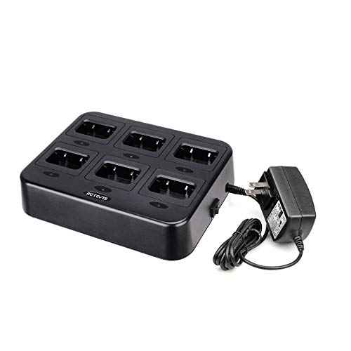 Retevis RT68 NR10 Six-Way Charger, Multi Unit Rapid Charger for Retevis RT68 RT68H NR10 Walkie Talkie and Battery (1 Pack)