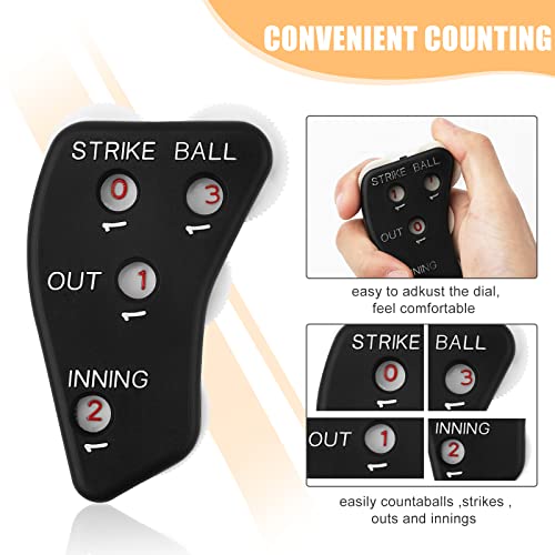 TOYMIS Baseball Umpire Clicker Counter - Black, Pack of 2