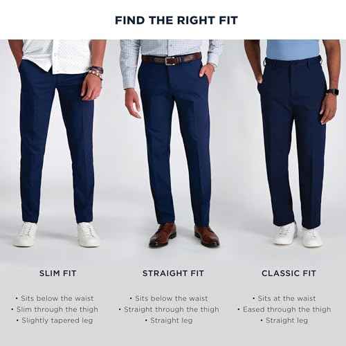 Haggar Men's Cool 18 Classic Fit Pleat Front Expandable Waistband Short (Regular and Big & Tall Sizes)