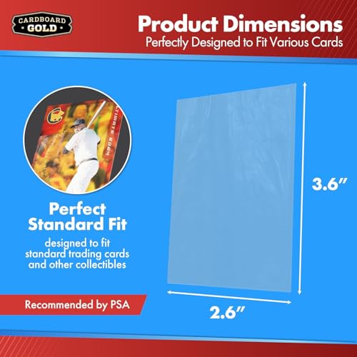 Cardboard Gold Penny Sleeves for Trading Cards - 5000 Count, Standard Size, Clear, Acid-Free, PVC-Free - Variation of 5000 Sleeves