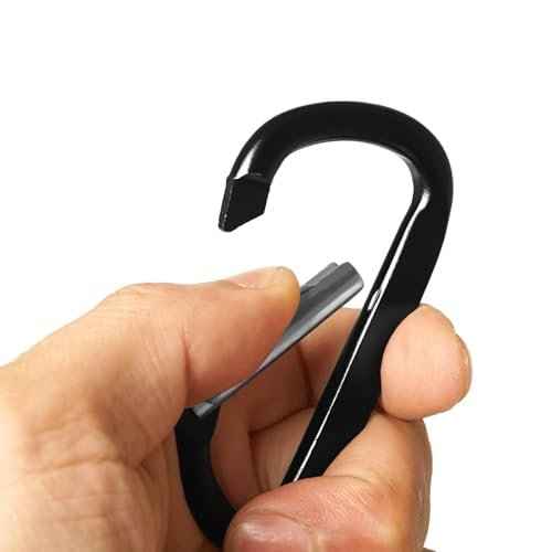 12PCS Carabiner Keychain Clip - 3" Aluminum Caribeener Key Clip,D Ring Shape Nonlocking Carabeaner Hook Buckle,Multi-Function Spring Snap Key Clips Tool for Home,Camping,Hiking,Traveling,Backpack