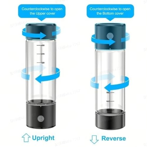MOVOCA Hydrogen Water Bottle Upgrade, 3Min 2200PPB Rapid Hydrogen Water Generator -SPE PEM Tech, 14OZ Portable Hydro Water Machine, Health Care Gifts for Husband, Wife, Family, Friends, Travel