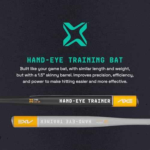 Axe | Hand-Eye Trainer | Skinny Barrel Baseball & Softball Bat | Pro Flared Handle