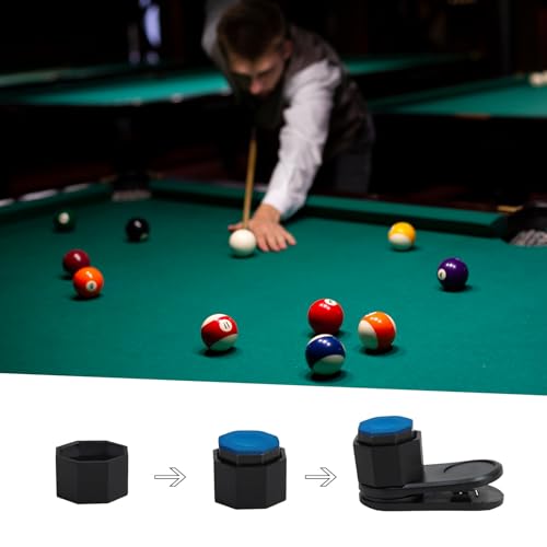 Magnetic Pool Chalk Holder with Belt Clip for Billiard & Snooker