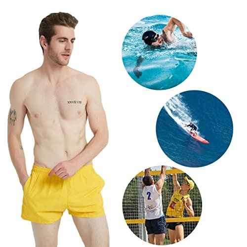 3 Inch Mens Swim Trunks Short Swim Shorts Quick Dry Mens Swim Suits