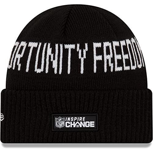 New Era Men's Black Miami Dolphins Team Social Justice Cuffed Knit Hat