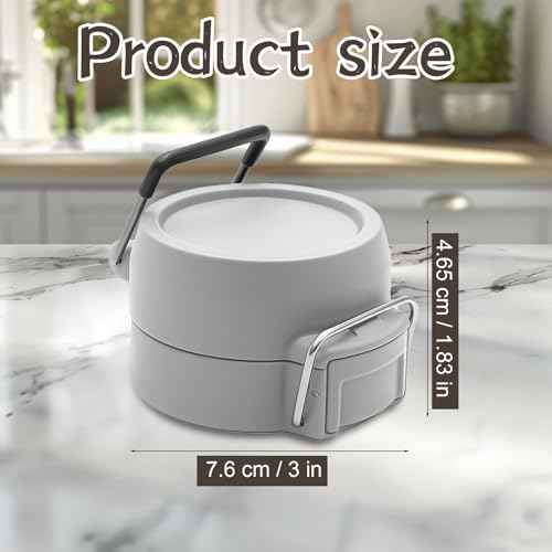 Replacement Lid for Stanley Quick Flip GO, Top Cover Compatible with Stanley Cup 24oz 36oz, One Button Water Bottle Cap for Stanley Quick Flip GO, Leakproof, BPA-Free (Gray)