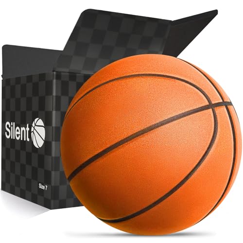 Silent Basketball Size 7 (29.5 Inch) Noiseless Indoor Training Ball - Orange A
